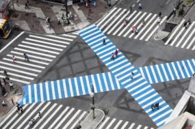 CRUZAMENTO DA IPIRANGA COM AVENIDA SÃO JOÃO RECEBE FAIXA EM&nbsp;DIAGONAL
